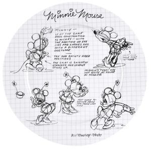 Disney Minnie Sketch Dinner Plate